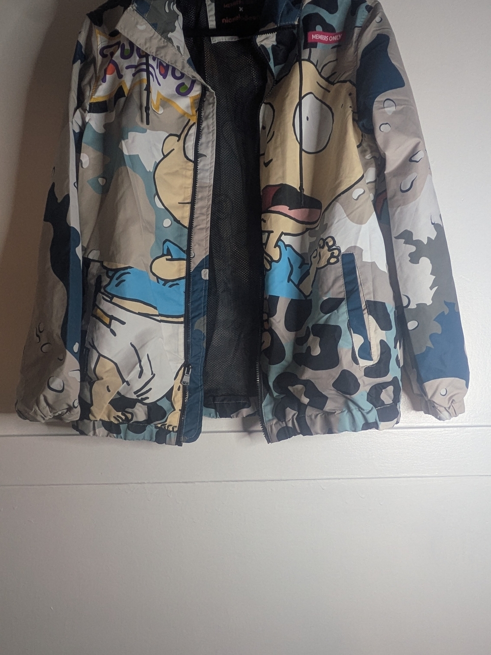 Members Only Kids' Multicolor Cartoon Print Windbreaker Jacket